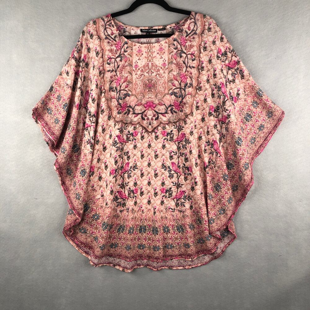 Tolani Women's Size Medium 100% Modal Floral/Bird Top